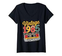 Mujer Vintage 1985 Limited Edition Celebration Camiseta Cuello V