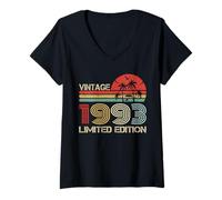 Mujer Vintage 1993 Limited Edition Retro Year Vintage Birthday Camiseta Cuello V