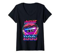 Mujer Vintage 1995 31 Years Old Retro 80s 31st Birthday Camiseta Cuello V