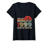 Mujer Vintage 1999 Limited Edition Retro Year Vintage Birthday Camiseta Cuello V