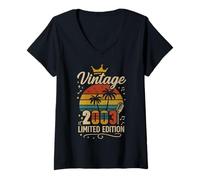 Mujer Vintage 2003 Limited Edition Men Women Birthday 2003 Vintage Camiseta Cuello V