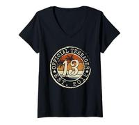 Mujer Vintage 2012 Official Teenager 13th Birthday Gifts 13 Yr Old Camiseta Cuello V