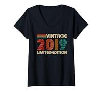 Mujer Vintage 2019 Limited Edition Classic 2019 Men Women Vintage Camiseta Cuello V