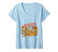 Mujer Vintage 70s Pre-Menopausia WDNC No Nos Importa Camiseta Cuello V