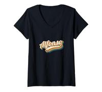 Mujer Vintage Alfonso Nombre Personalizado Alfonso Camiseta Cuello V