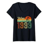 Mujer Vintage Born in 1999 Years Old 27th Birthday Gifts Funny tee Camiseta Cuello V