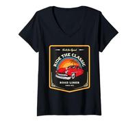 Mujer Vintage Car Classic Fresh from Garage Since 1975 Camiseta Cuello V