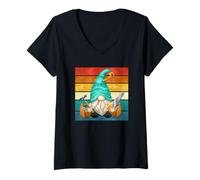Mujer Vintage Carpenter GNOME Design For Men Love Woodworking Camiseta Cuello V