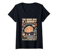 Mujer Vintage Ciencia Ficción Novelas Historias Libros Amante Hombres Mujeres Camiseta Cuello V