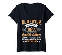 Mujer Vintage Coches Vintage 1965 Edición Especial Idea de Cumpleaños Camiseta Cuello V