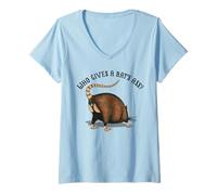 Mujer Vintage divertido sarcasmo diciendo que da un culo de rata Camiseta Cuello V