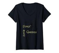 Mujer Vintage Fong's Garden Chinese Restaurant Las Vegas Nevada Camiseta Cuello V