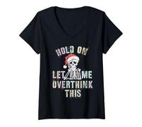 Mujer Vintage HOLD ON OVERTHINK Justice Advocate Campaña Derechos Camiseta Cuello V