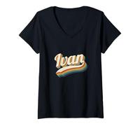 Mujer Vintage Ivan Nombre Personalizado Ivan Camiseta Cuello V