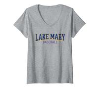 Mujer Vintage Lake Mary, Florida Baseball Lovers an Fans Camiseta Cuello V