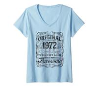 Mujer Vintage Legend Born In 1972 The Original 53rd Birthday USA Camiseta Cuello V