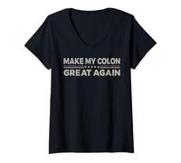 Mujer Vintage Make My Colon Great Again, divertida recuperación quirúrgica Camiseta Cuello V