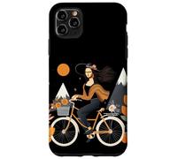 Mujer Vintage Mona Lisa en una Bicicleta Francia Otoño Carcasa para iPhone 11 Pro Max
