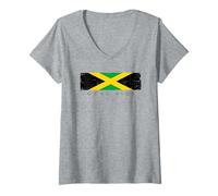 Mujer Vintage Ocho Ríos Jamaica Vacaciones | Jamaica Lover Camiseta Cuello V