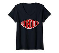 Mujer Vintage OHIO Throwback Design, State of Ohio fan souvenir Camiseta Cuello V