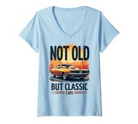 Mujer Vintage Old Classic Muscle Car Lover Gift Hombres Mujeres Niños Camiseta Cuello V