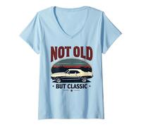 Mujer Vintage Old Classic Muscle Car Lover Gift Hombres Mujeres Niños Camiseta Cuello V