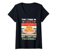Mujer Vintage Piensan Que Estoy Loco Pero Me Gusta Pastafrola Lover Camiseta Cuello V