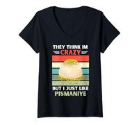 Mujer Vintage Piensan Que Estoy Loco Pero Me Gusta Pismaniye Lover Camiseta Cuello V