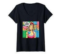 Mujer Vintage Pin-up Chica Soy Un Mierda Delicia Sarcástico Ingenio Camiseta Cuello V