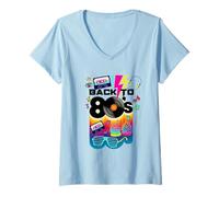 Mujer Vintage Retro Back To 80's Tees I Love 80's Graphic Design Camiseta Cuello V