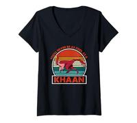Mujer Vintage You'Ll Never Be As Cool As A Khaan Dinosaur Camiseta Cuello V