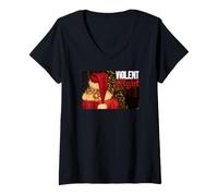 Mujer Violent Night Dark Christmas Camiseta Cuello V