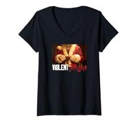 Mujer Violent Night Santa Hammer Camiseta Cuello V