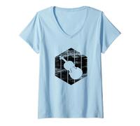 Mujer Violín Dibujo Violín Profesor Violonchelo Camiseta Cuello V