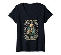 Mujer Violinista-Músico-Instrumento Vintage Divertidos Violín Camiseta Cuello V