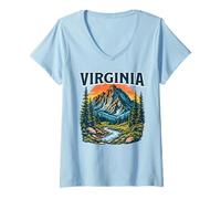 Mujer Virginia Camiseta Cuello V