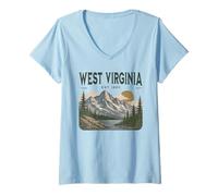 Mujer Virginia Occidental Camiseta Cuello V