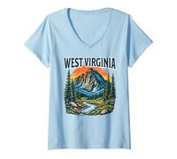 Mujer Virginia Occidental Camiseta Cuello V