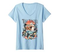 Mujer Virginia Occidental Camiseta Cuello V