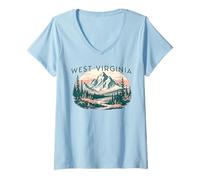 Mujer Virginia Occidental Camiseta Cuello V