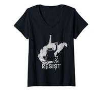 Mujer Virginia Occidental se resiste a la protesta de la Rana No Kings Day Camiseta Cuello V