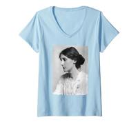 Mujer Virginia Woolf, Famous Author Camiseta Cuello V