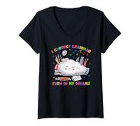 Mujer Virgo Zodiac I Correct Grammar Even In My Dreams Camiseta Cuello V