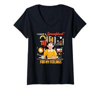 Mujer Virgo Zodiac I Have A Spreadsheet For My Feelings Camiseta Cuello V