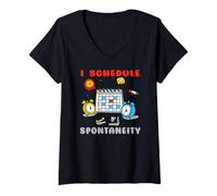 Mujer Virgo Zodiac I Schedule Spontaneity logy Humor Camiseta Cuello V