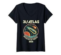 Mujer Visitante interestelar 3I/Atlas 2025 Camiseta Cuello V