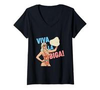 Mujer Viva LA Biga! Camiseta Cuello V