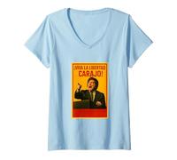 Mujer Viva la libertad, carajo - Javier Milei Camiseta Cuello V