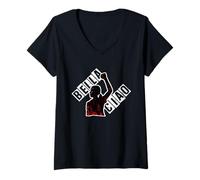 Mujer Viva l'italia antifascista Bella Ciao antifascista Camiseta Cuello V
