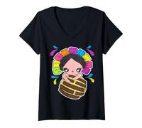 Mujer Viva Mexico Kids Independence Day Funny Dance Mexican Camiseta Cuello V